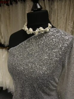 Silver Glitter Tulle - Lagertha -Elegance in Lace SilverGlitterLace Lagertha