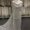 Silver Sequined Lace - Dempsey -Elegance in Lace SilverSequinLace Dempsey