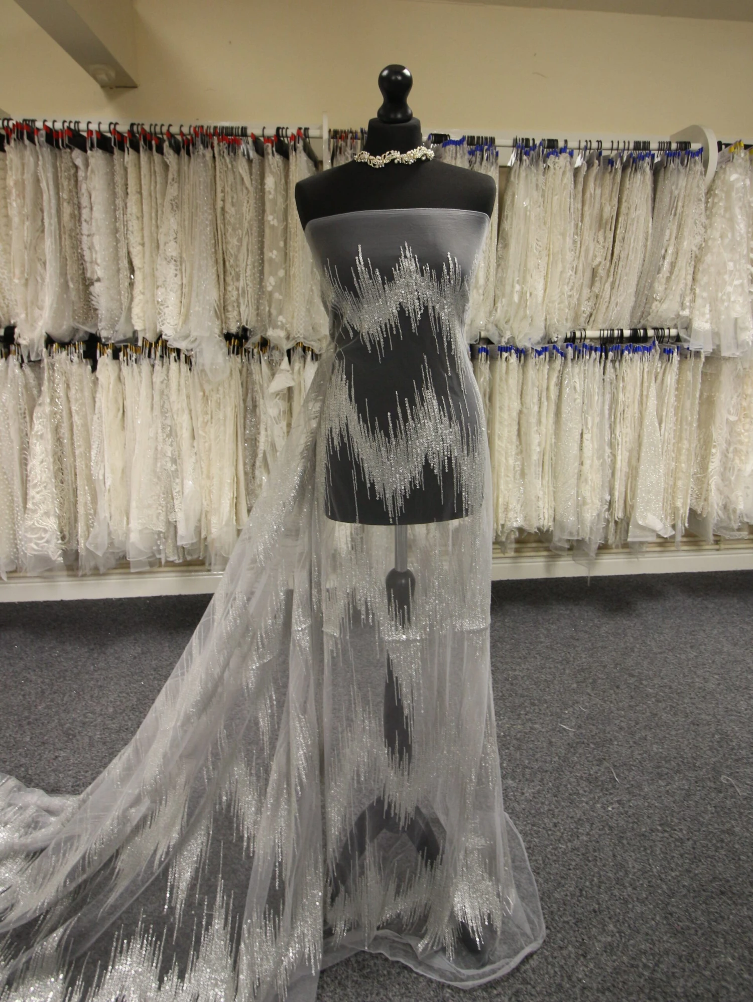 Silver Sequined Lace - Twilight 3 Silver Sequined Lace - Twilight