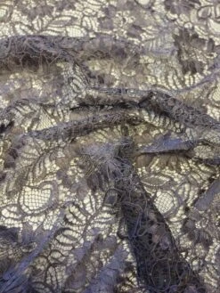 Steel Grey Corded Lace - Sinead 13 Steel Grey Corded Lace - Sinead -Elegance in Lace SteelCordedLace Sinead closeup