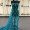 Teal Corded Lace - Janis -Elegance in Lace Teallace Janis