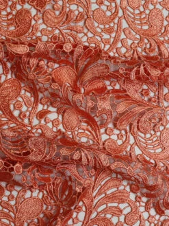 Salmon Pink Guipure Lace - Theresa -Elegance in Lace TheresaSalmon