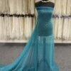Turquoise Sequinned Lace - Odelia -Elegance in Lace TurquoiseLace Odelia