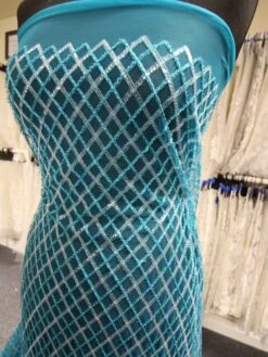 Turquoise Sequinned Lace - Odelia -Elegance in Lace TurquoiseLace Odelia fe1cf816 276c 43ad b04c 72f908603529