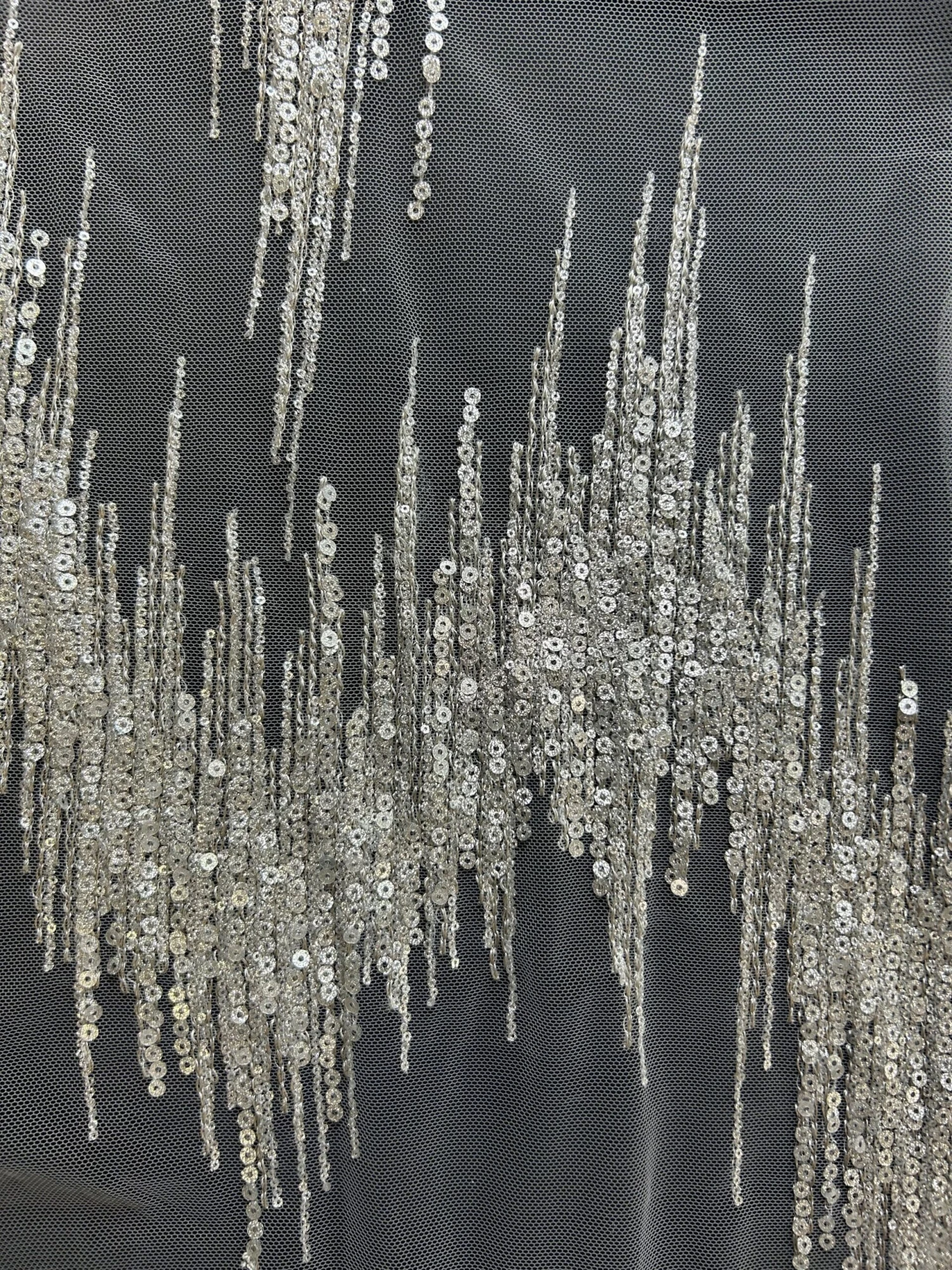 Silver Sequined Lace - Twilight 8 Silver Sequined Lace - Twilight - Image 6