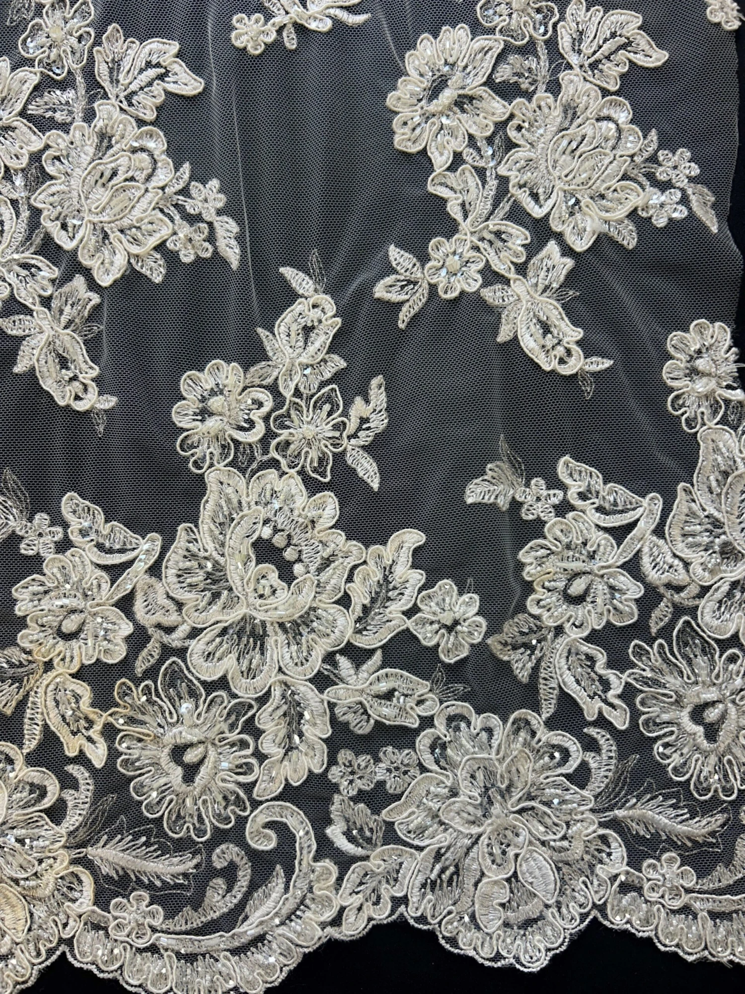 Ivory Beaded Lace - Victoria 20 Ivory Beaded Lace - Victoria - Image 18