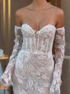 Ivory Beaded Embroidery Lace - Leonella -Elegance in Lace WeddingDressfeaturingLeonellalace