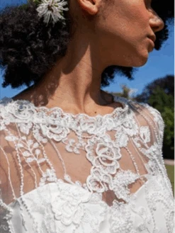 Ivory Corded And Beaded Lace – Rochelle 20 Ivory Corded And Beaded Lace – Rochelle -Elegance in Lace WeddingDresswithivorycordedlaceRochelle1