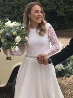 White Guipure Lace - Guinevere -Elegance in Lace WeddingdressusingwhiteGuipurelaceGuinevere