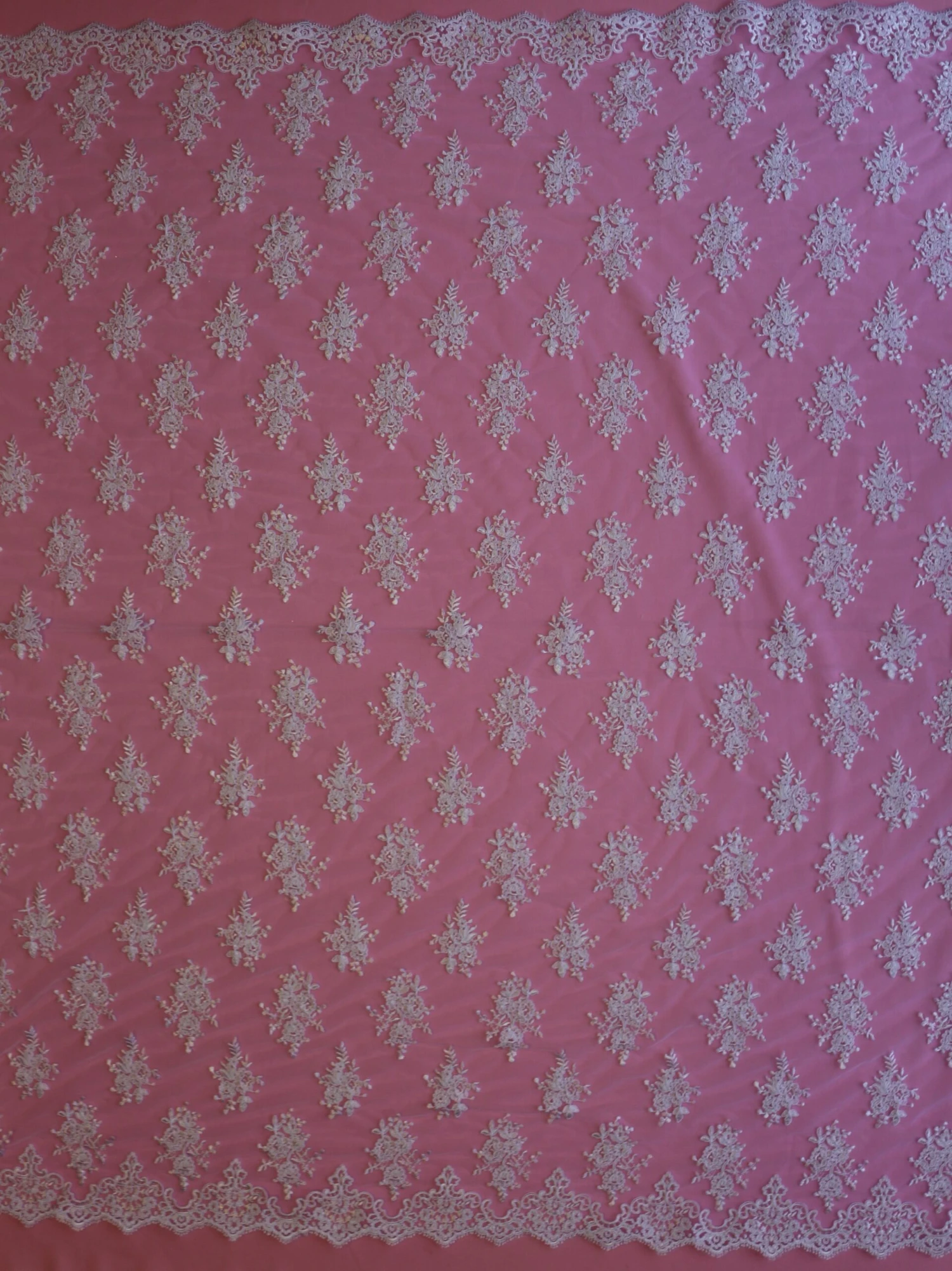 White Corded Lace - Janis 4 White Corded Lace - Janis - Image 2