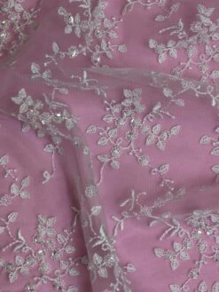 White Beaded Lace - Fearne -Elegance in Lace WhiteLace Fearne closeup