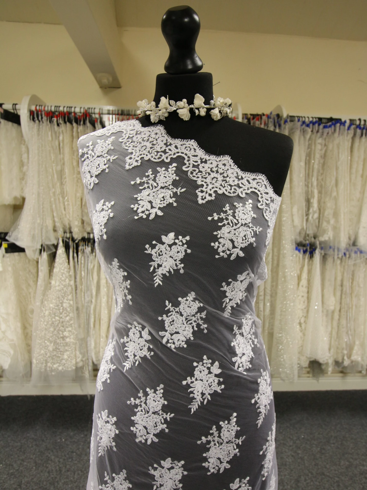 White Corded Lace - Janis 8 White Corded Lace - Janis - Image 6