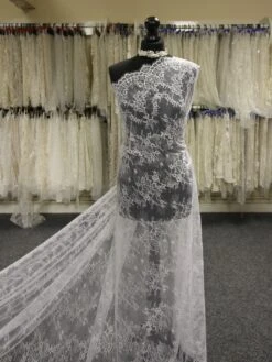 White Raschel Lace - Mae -Elegance in Lace WhiteLace Mae 1