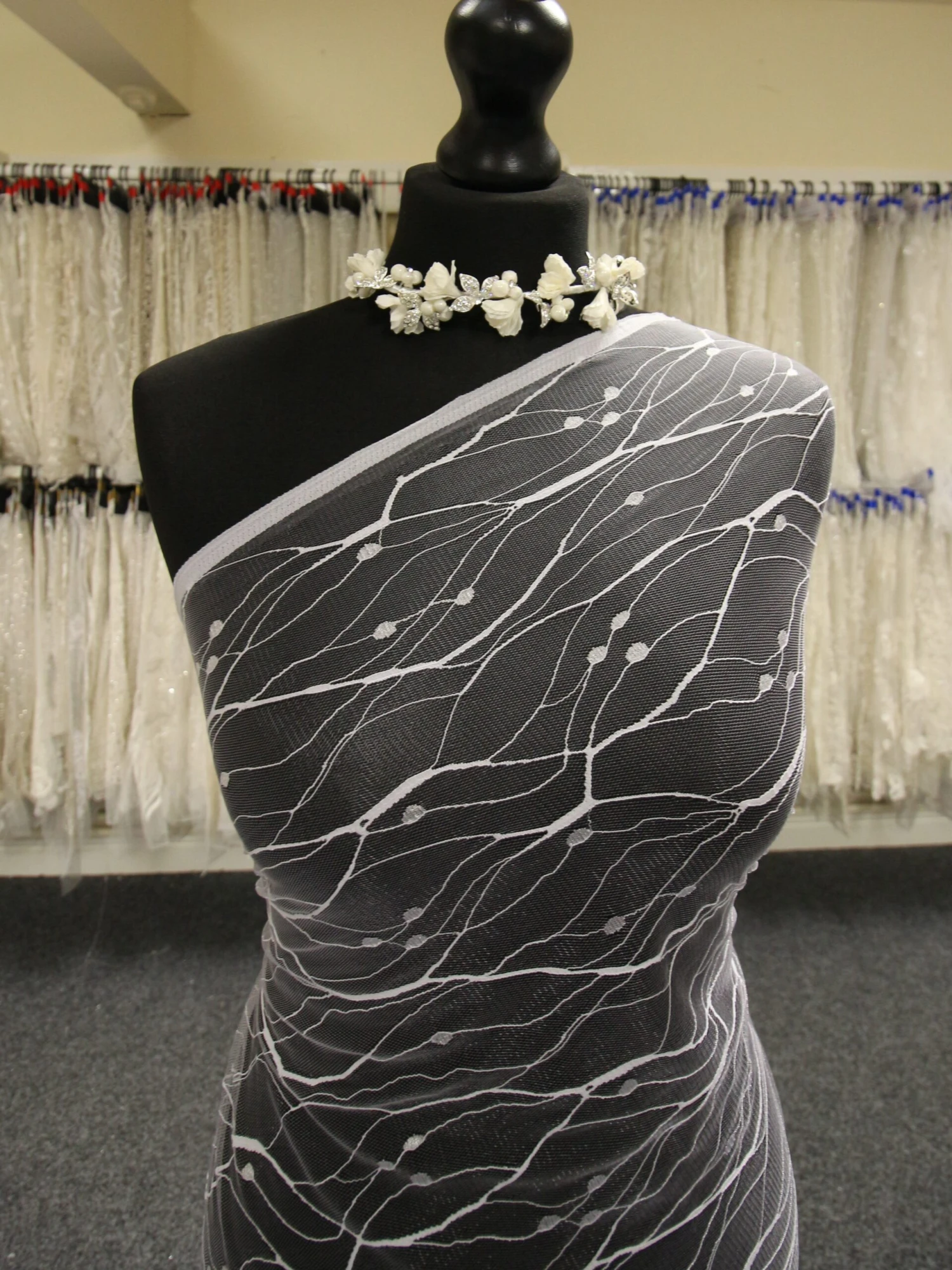 White Raschel Lace - Stream 7 White Raschel Lace - Stream - Image 5