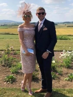 Blush Sequinned Lace - Zion -Elegance in Lace Zion