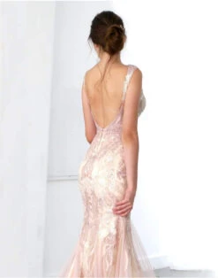 Champagne Embroidered Lace - Dinah -Elegance in Lace a lovely dress using dinah lace