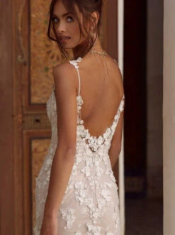 Ivory Beaded 3D Lace - Erwin -Elegance in Lace a sexy and glamorous ivory lace dress erwin