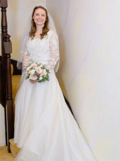 White Embroidered 3D Lace - Abiona 21 White Embroidered 3D Lace - Abiona -Elegance in Lace a stunning wedding dress using 3d lace abiona 1 bcaad868 3a24 4c6a 9af4 93b9ebb6f12c