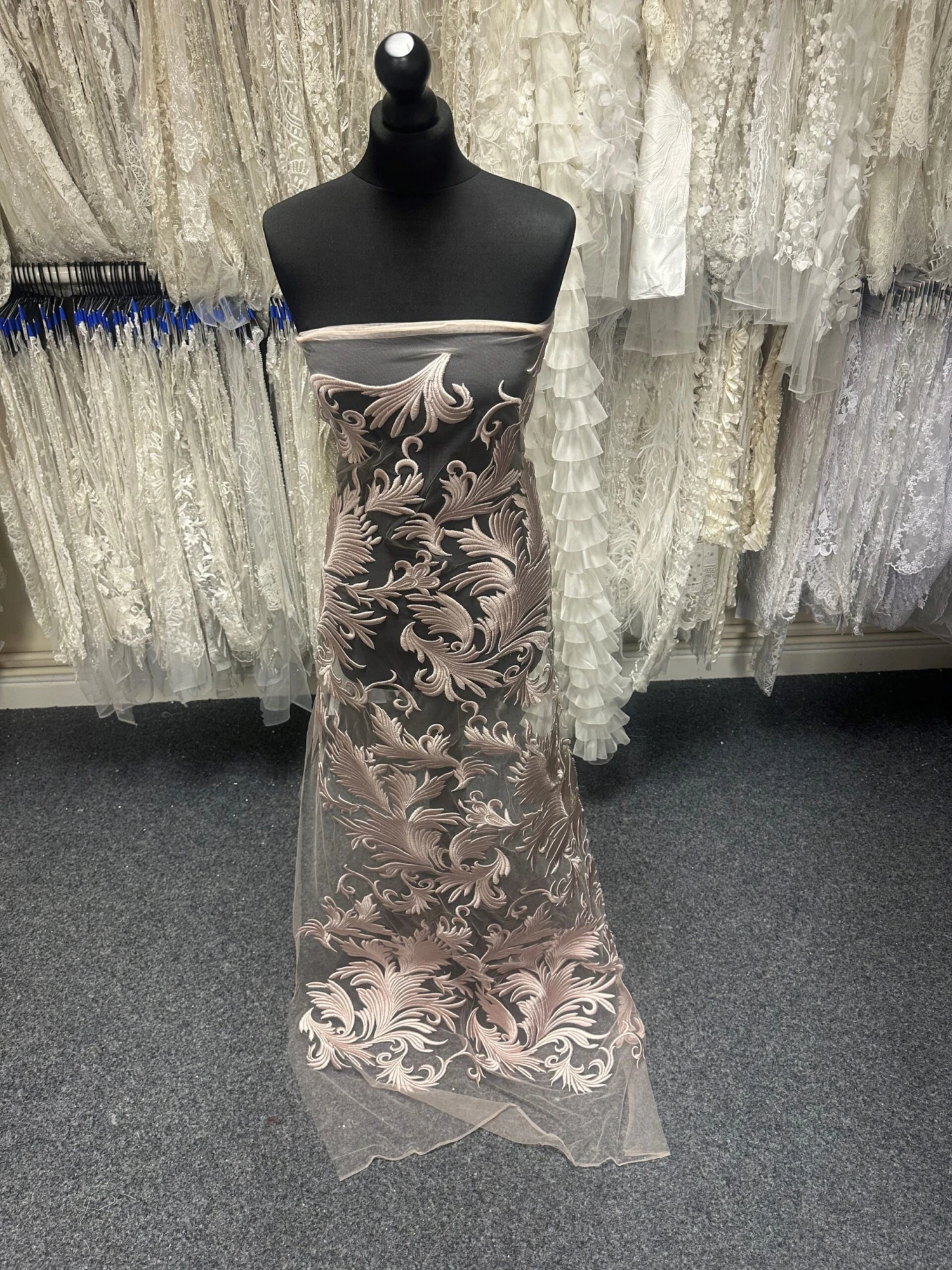 Pink Embroidered Lace - Autumn 3 Pink Embroidered Lace - Autumn