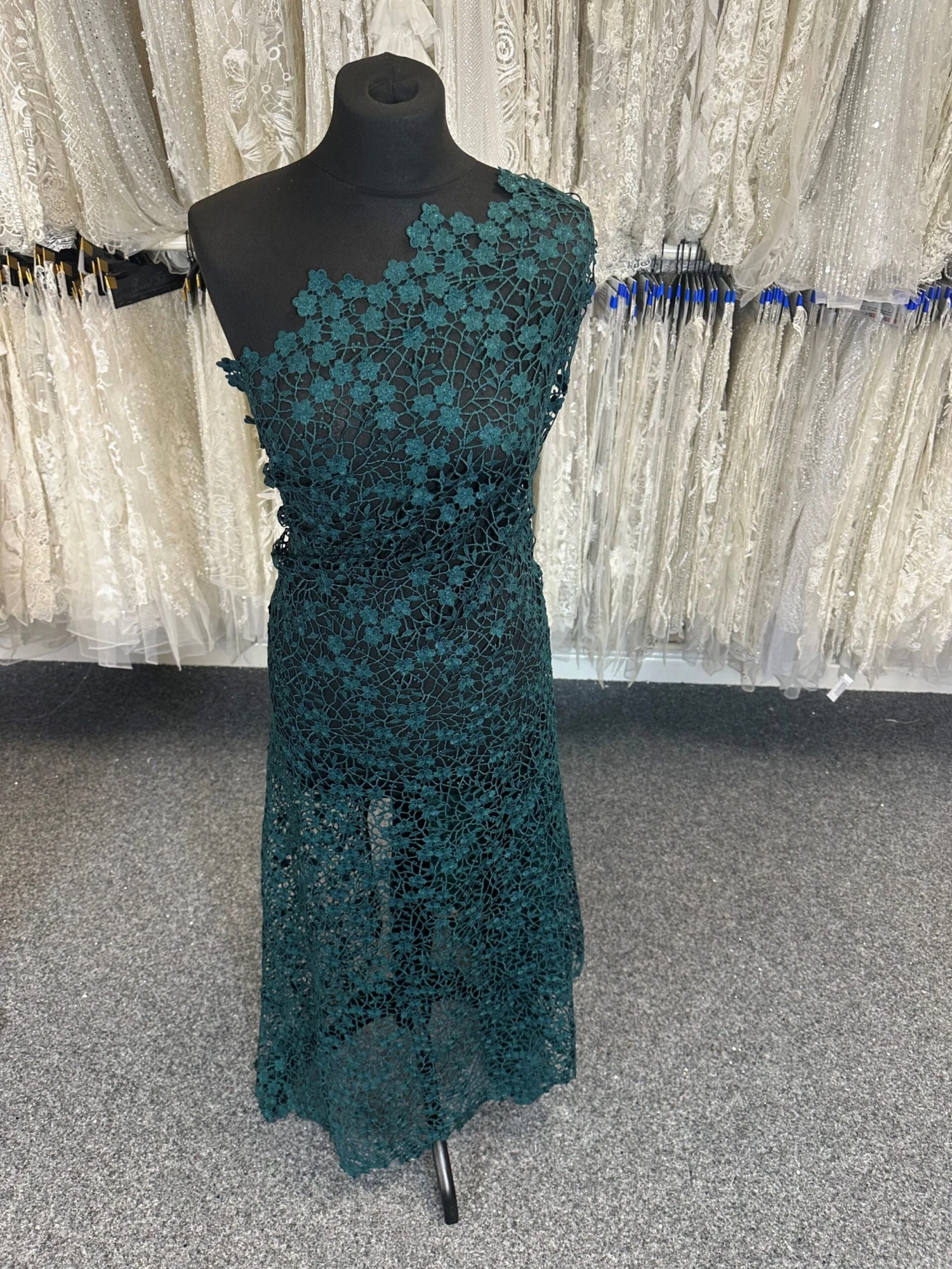 Dark Green Guipure Lace - Ebba 3 Dark Green Guipure Lace - Ebba