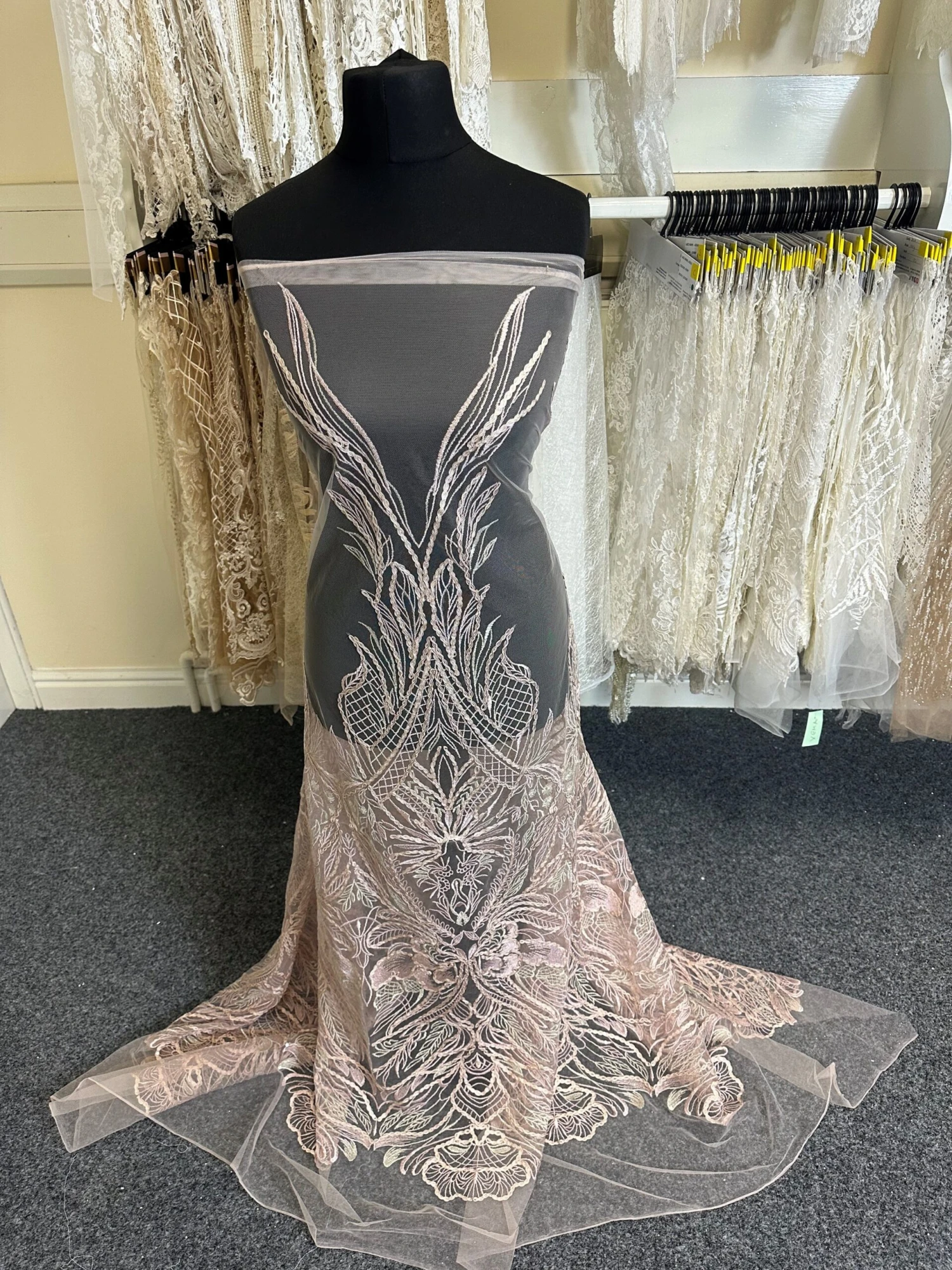 Pink Embroidered Lace - Immaculata 3 Pink Embroidered Lace - Immaculata