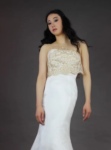 Champagne Sequinned Embroidery Lace - Albany 7 Champagne Sequinned Embroidery Lace - Albany - Image 5