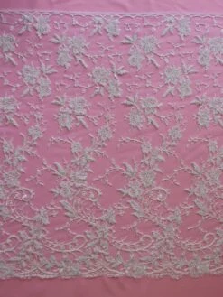 White Beaded Chantilly Lace - Annalisa -Elegance in Lace annalisa lace full width