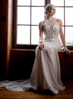 Ivory Sequinned Lace - Anya 23 Ivory Sequinned Lace - Anya -Elegance in Lace anya lace dress2 pannewitz