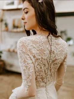 Ivory Beaded Lace – Ava -Elegance in Lace ava lace dress3