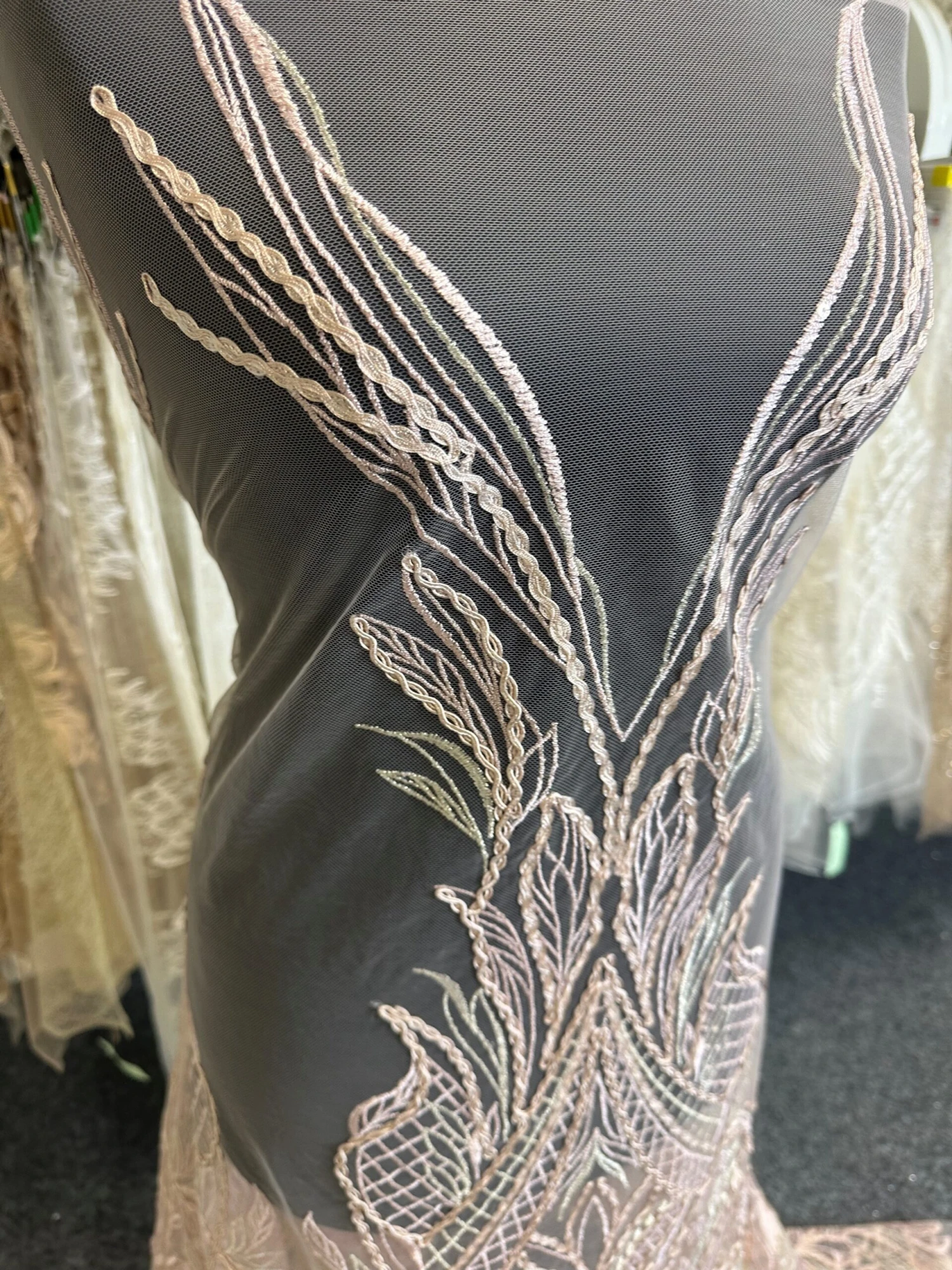 Pink Embroidered Lace - Immaculata 8 Pink Embroidered Lace - Immaculata - Image 6