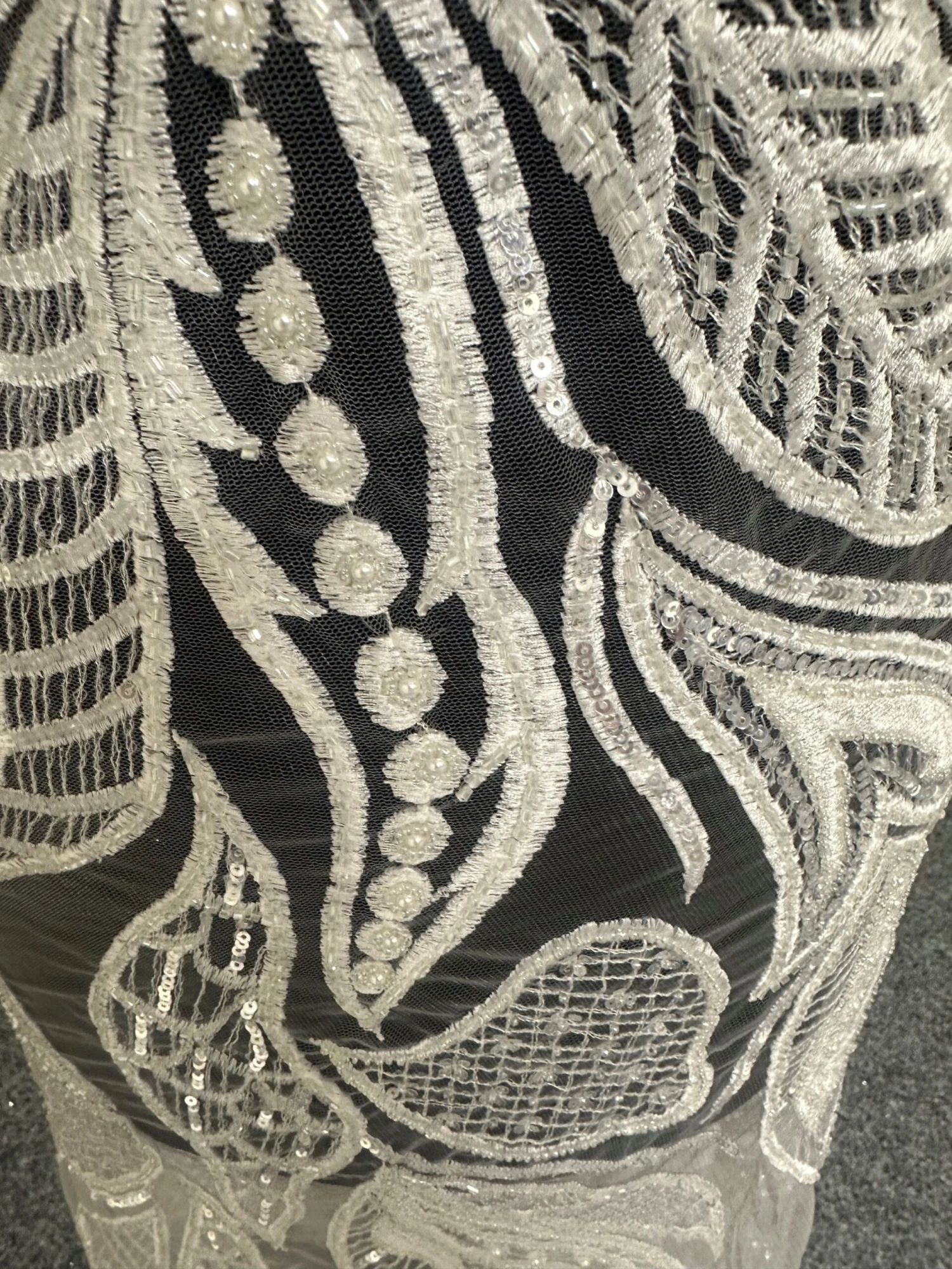 White Beaded Lace - Bridget 17 White Beaded Lace - Bridget - Image 15