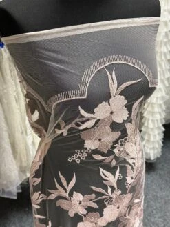 Dusky Pink Embroidery Lace - Gaynor -Elegance in Lace b c597486b bf83 4c88 9f44 2505d9890aa2