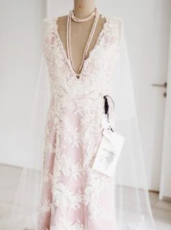 Ivory Beaded Lace - Nicole -Elegance in Lace beautiful ivory beaded lace nicole over antique 7