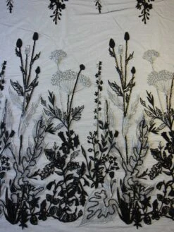 Black & Silver Embroidered Lace - Garbina -Elegance in Lace black and silver embroidered lace garbina 2