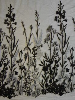 Black & Silver Embroidered Lace - Garbina -Elegance in Lace black and silver embroidered lace garbina