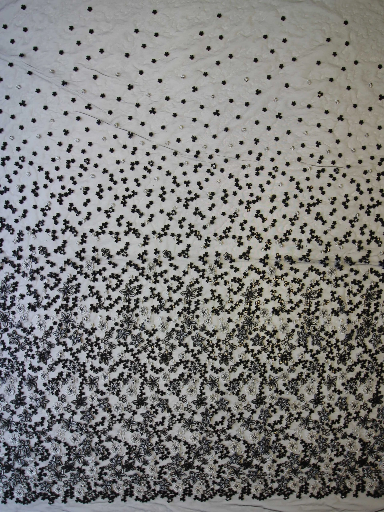 Black & Silver Embroidered Lace - Ernestine 5 Black & Silver Embroidered Lace - Ernestine - Image 3