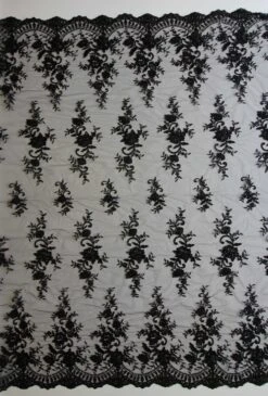 Black Beaded Lace - Ziggy -Elegance in Lace black beaded lace ziggy full width