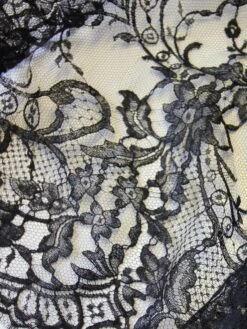 Black Chantilly Lace - Kate -Elegance in Lace black chantilly lace kate close up