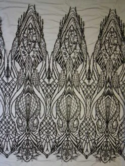 Black Embroidered Lace - Hortense -Elegance in Lace black embroidered lace hortense full width