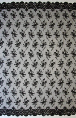 Black Embroidered Lace - Kirsty -Elegance in Lace black embroidered lace kirsty full width