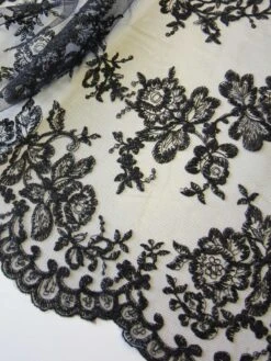 Black Raschel Lace - Pandora 13 Black Raschel Lace - Pandora -Elegance in Lace black lace pandora close up