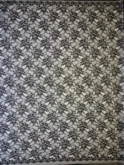 Black Raschel Lace - Roxanne -Elegance in Lace black raschel lace roxanne full width