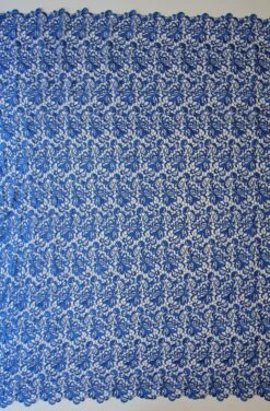 Royal Blue Guipure Lace - Reese -Elegance in Lace blue guipure lace reese full width
