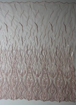 Blush Beaded Lace - Lorna 12 Blush Beaded Lace - Lorna -Elegance in Lace blush beaded lace lorna full width