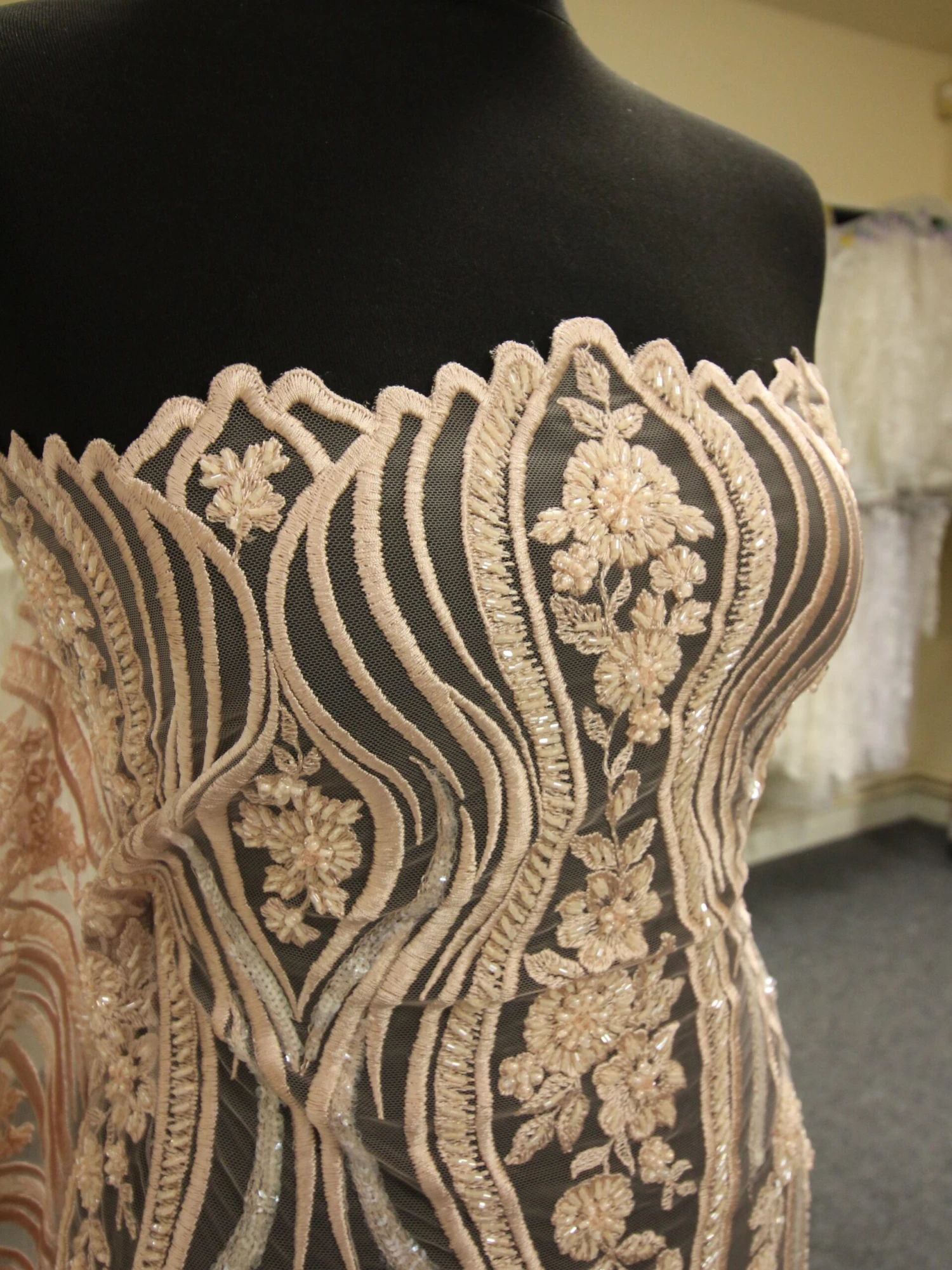 Blush Beaded Lace - Lorna 8 Blush Beaded Lace - Lorna - Image 6