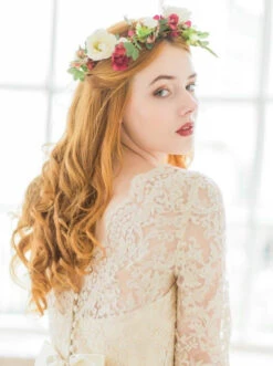 Champagne Sequinned Embroidery Lace - Albany 14 Champagne Sequinned Embroidery Lace - Albany -Elegance in Lace bridal champagne back albany