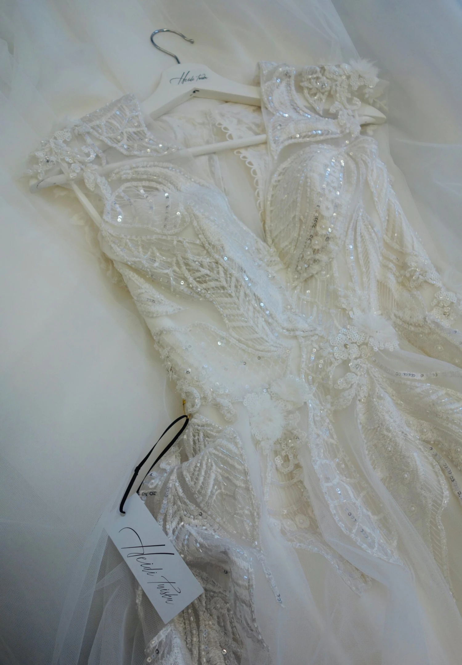 White Beaded Lace - Bridget 14 White Beaded Lace - Bridget - Image 12