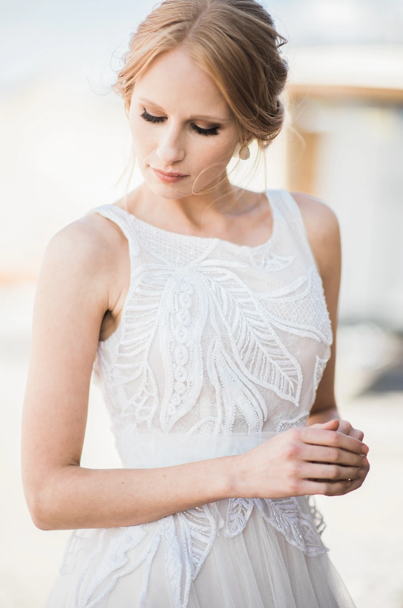 White Beaded Lace - Bridget 7 White Beaded Lace - Bridget - Image 5