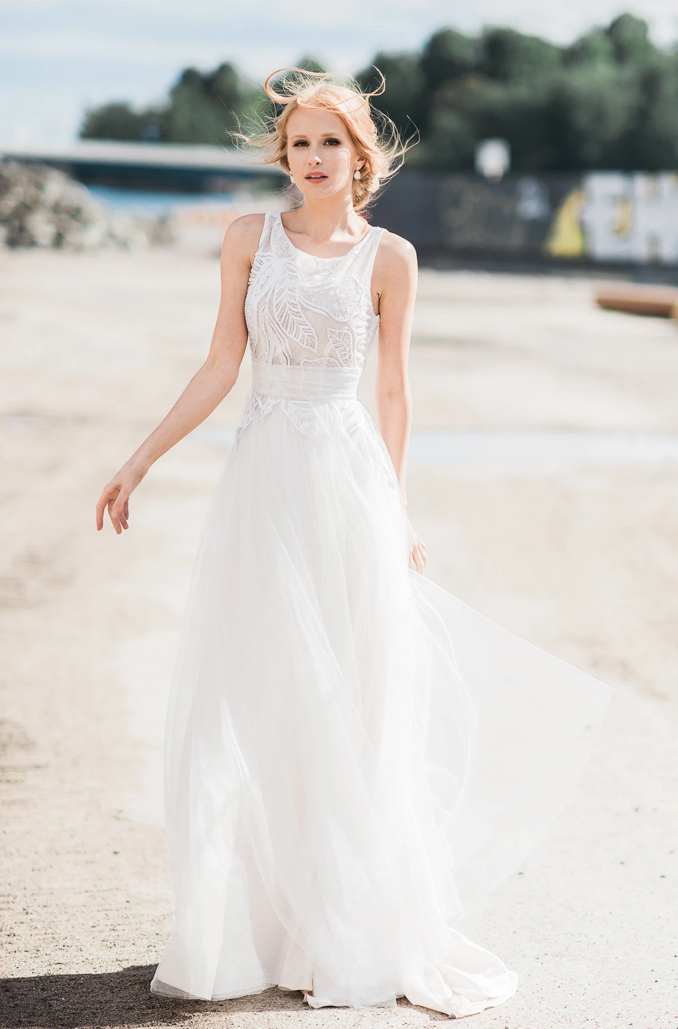 White Beaded Lace - Bridget 8 White Beaded Lace - Bridget - Image 6