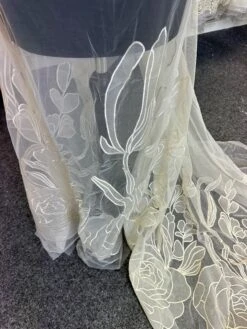 Champagne Large Scale Embroidered Lace - Braylee -Elegance in Lace c 9a70bcce 0c95 477b 99e6 3564c24e0288